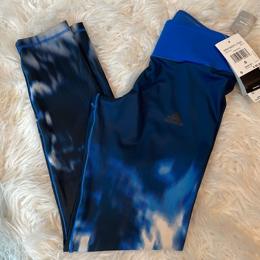 Adidas long tight mid rise workout pants